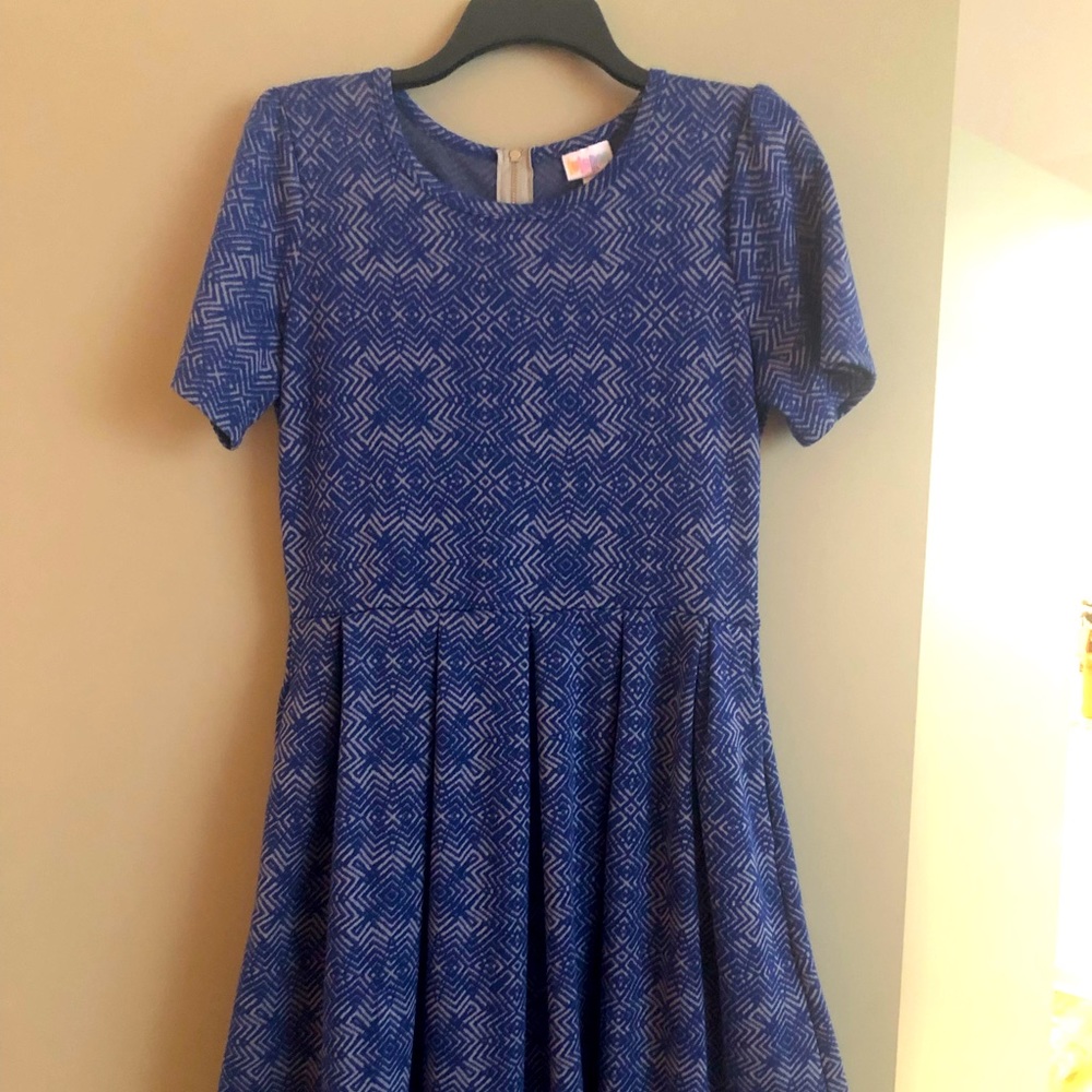 LuLaRoe Blue Amelia Dress